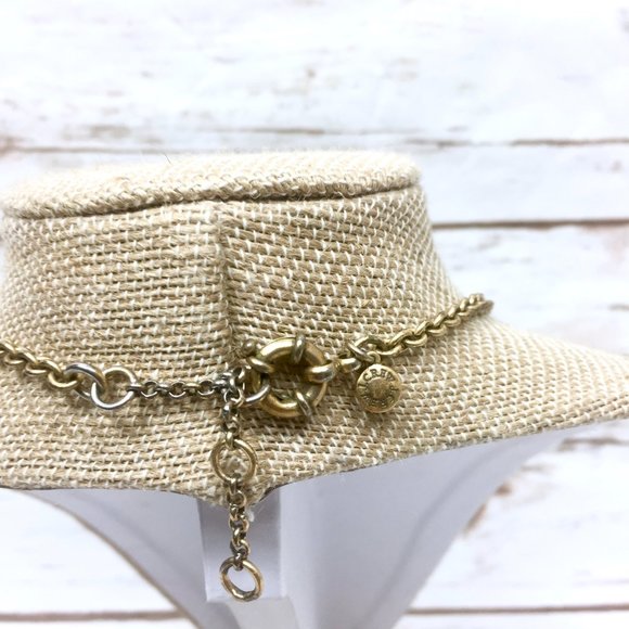 Vtg Tan Nude & Rhinestone Floral J Crew Statement - Picture 7 of 9